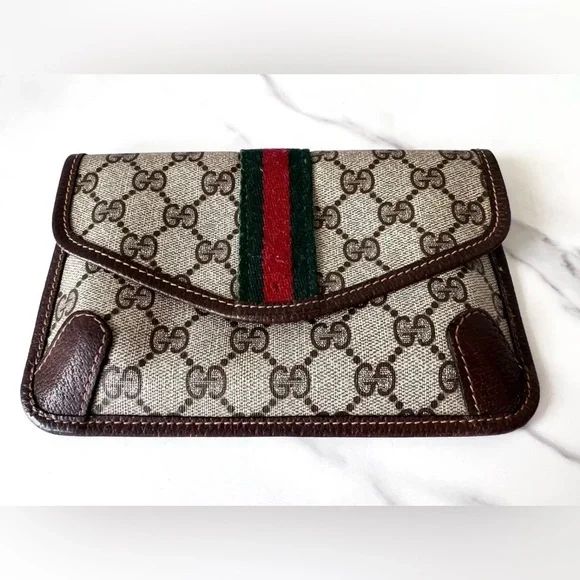 Ladies Gucci clutch/pouch bag sherryline. Vintage - Picture 4 of 12